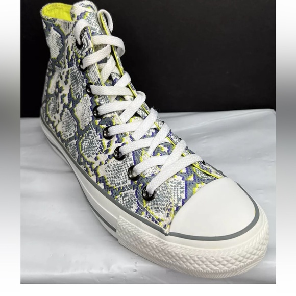 Converse Women's Chuck Taylor All Star Hi Sneakers 542479F Grey/Citron Sz 9.5 A+ - Picture 4 of 12
